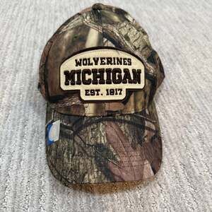 University of Michigan Wolverines Camouflage Strapback Hat